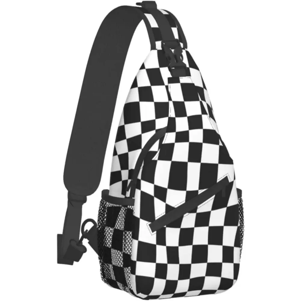 Goth Black Withe Chessboard Sling Bag Crossbody Sling Backpack Travel Hiking Chest Bags Shoulder Sports Daypack for Women Men
Goth Black Withe Chessboard Sling Bag Crossbody Sling Backpack Travel Hiking Chest Bags Shoulder Sports Daypack for Women Men