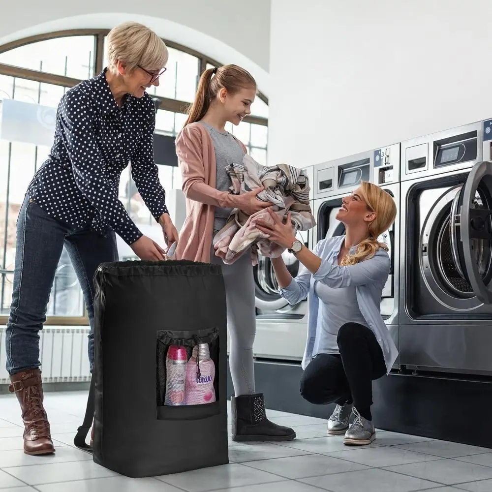 120L with Shoulder Straps Laundry Bag Mesh Pocket Durable Extra Large Laundry Backpack Heavy Duty Laundry Bag for Dirty Clothes
120L with Shoulder Straps Laundry Bag Mesh Pocket Durable Extra Large Laundry Backpack Heavy Duty Laundry Bag for Dirty Clothes