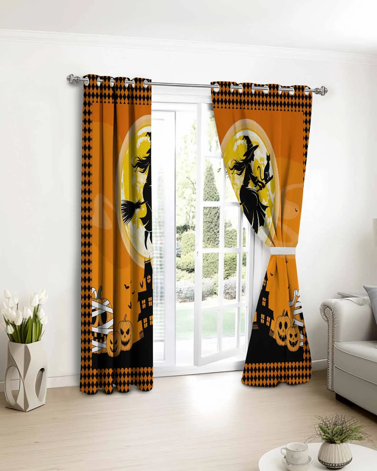 Retro Orange Witch Curtains For Kitchen Bedroom Window Treatment Curtains for Living Room Home Decor Drapes
Retro Orange Witch Curtains For Kitchen Bedroom Window Treatment Curtains for Living Room Home Decor Drapes