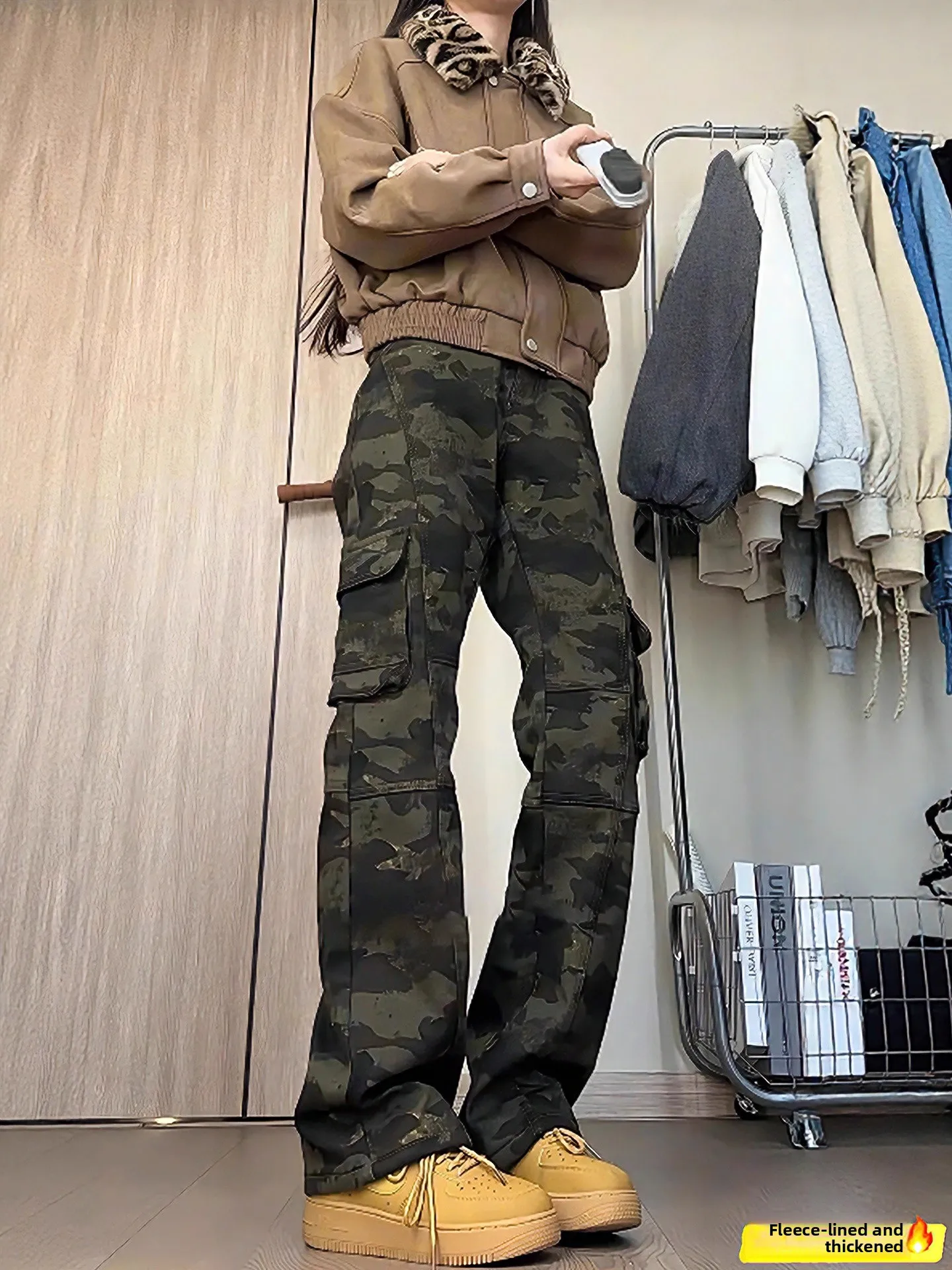 American Sle Fce Lined Camouflage Men's Jeans High Street Trendy Brand Straight Leg Workwear Pants Autumn Winter
American Sle Fce Lined Camouflage Men's Jeans High Street Trendy Brand Straight Leg Workwear Pants Autumn Winter