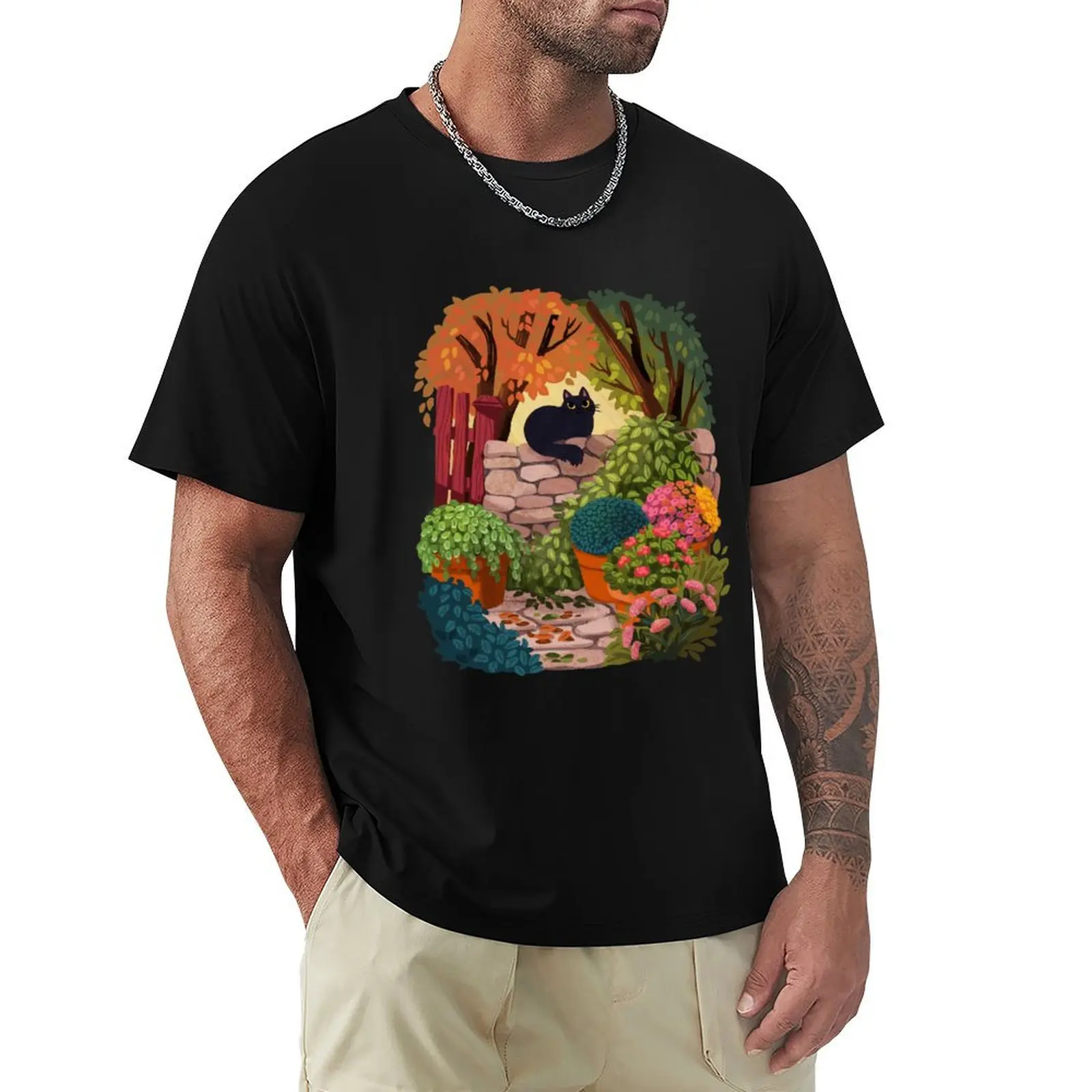 Cat in the Garden T-Shirt luxury t-shirt boys whites Aesthetic clothing clothes for men
Cat in the Garden T-Shirt luxury t-shirt boys whites Aesthetic clothing clothes for men