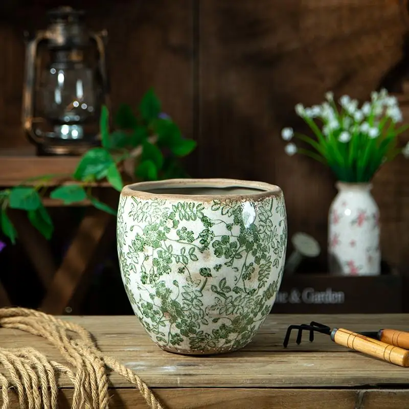 Stock Vintage Succulent Flower Pot Ceramic Home Indoor Breathable Creative Art Pastoral Dill Size Living Room
Stock Vintage Succulent Flower Pot Ceramic Home Indoor Breathable Creative Art Pastoral Dill Size Living Room