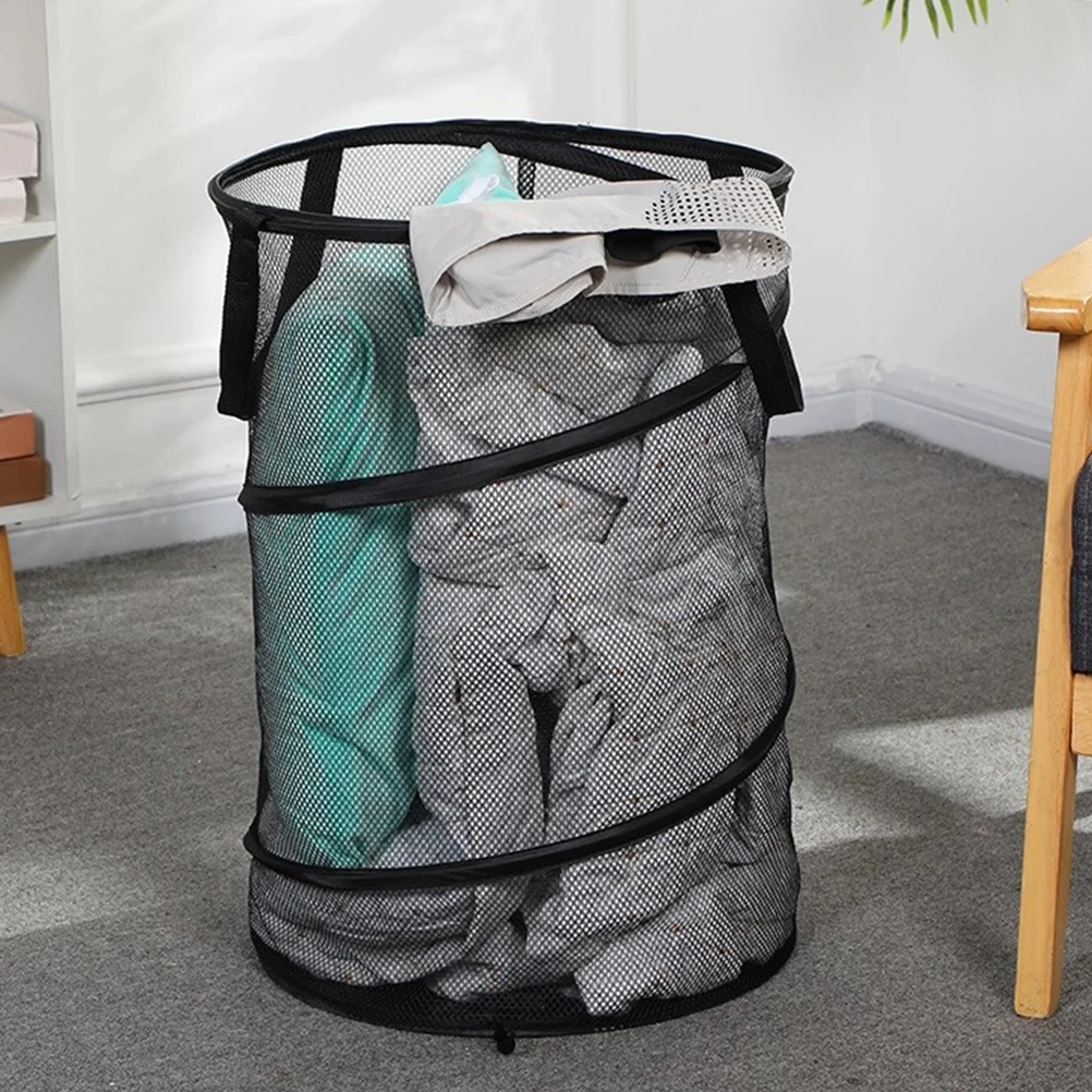 Folding Laundry Hamper Large Capacity Dirty Clothes Basket Black Mesh Storage Washroom Bedroom Bathroom Travel ganizer Home
Folding Laundry Hamper Large Capacity Dirty Clothes Basket Black Mesh Storage Washroom Bedroom Bathroom Travel ganizer Home
