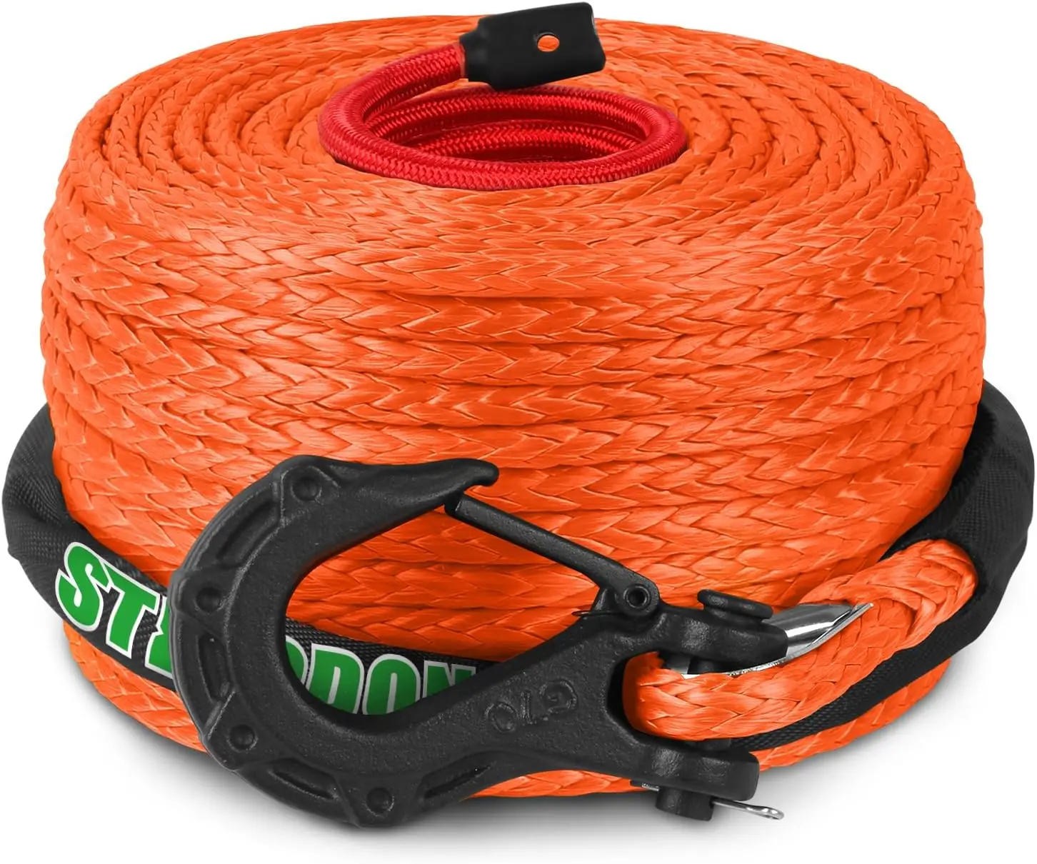 3/8" x100ft Synthetic Winch Rope, 23809LBS Breaking Strength with Protective Sleeve and Forged Hook for Off-Road Trucks SUVs
3/8" x100ft Synthetic Winch Rope, 23809LBS Breaking Strength with Protective Sleeve and Forged Hook for Off-Road Trucks SUVs