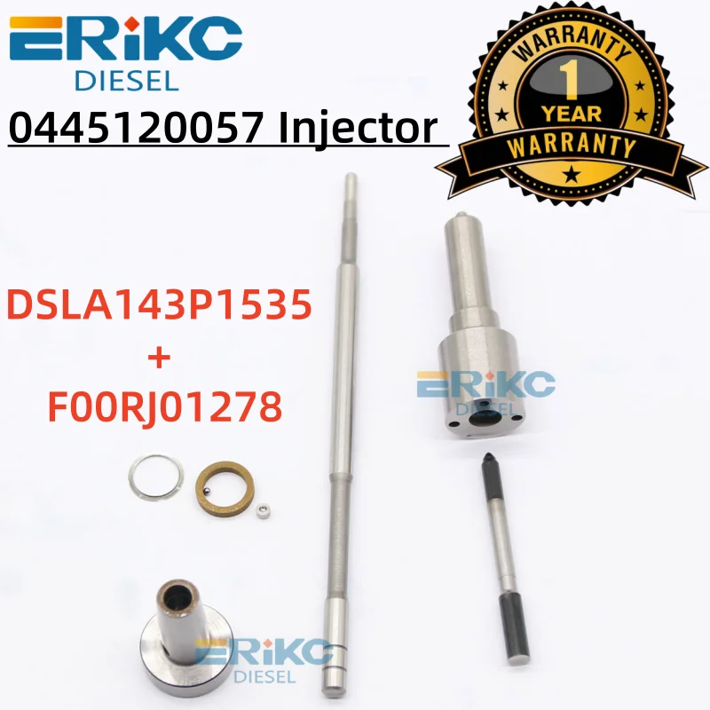 ERIKC 0445120057 Injector DSLA143P1535 Nozzle F00RJ01278 Valve for CASE IVECO NEW HOLLAND 2854608 504091505 Repair Kit
ERIKC 0445120057 Injector DSLA143P1535 Nozzle F00RJ01278 Valve for CASE IVECO NEW HOLLAND 2854608 504091505 Repair Kit