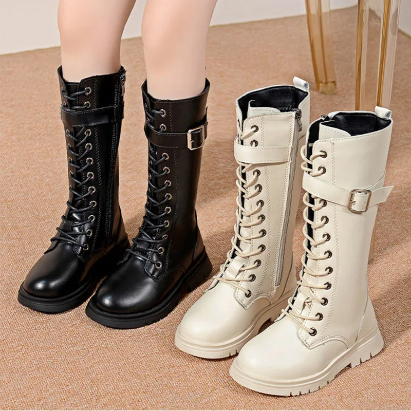 Новые детские зимние теплые ботинки, осенне-зимние кожаные непромокаемые мягкие плюшевые сапоги до колена, модная длинная кружевная обувь для девочек
Новые детские зимние теплые ботинки, осенне-зимние кожаные непромокаемые мягкие плюшевые сапоги до колена, модная длинная кружевная обувь для девочек