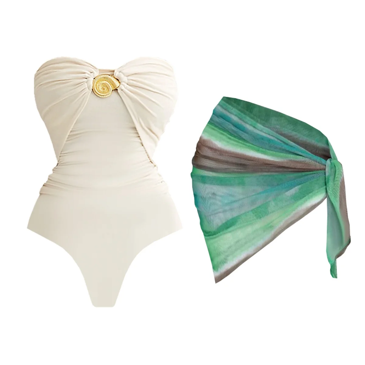 2Pcs Bandeau Swimsuit With Sarong Sexy Bikini Women Swimwear White Biquini Female Push Up Bathing Suit Shiny Bodysuit Beachwear
2Pcs Bandeau Swimsuit With Sarong Sexy Bikini Women Swimwear White Biquini Female Push Up Bathing Suit Shiny Bodysuit Beachwear