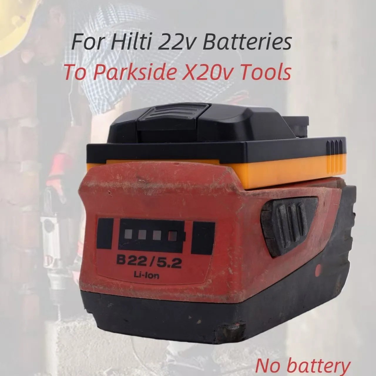 Battery Adapter For Hilti B22 22V CPC Converter To X20V Parkside Lidl Tools Converter(Not include tools and battery
Battery Adapter For Hilti B22 22V CPC Converter To X20V Parkside Lidl Tools Converter(Not include tools and battery