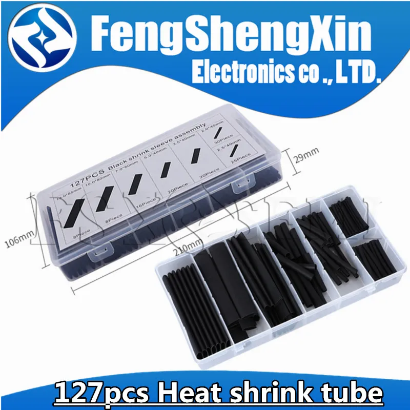 127 Pcs Heat Shrink Sleeving Tube Tube Assortment Kit Electrical Connection Electrical Wire Wrap Cable Waterproof Shrinkage 2:1
127 Pcs Heat Shrink Sleeving Tube Tube Assortment Kit Electrical Connection Electrical Wire Wrap Cable Waterproof Shrinkage 2:1