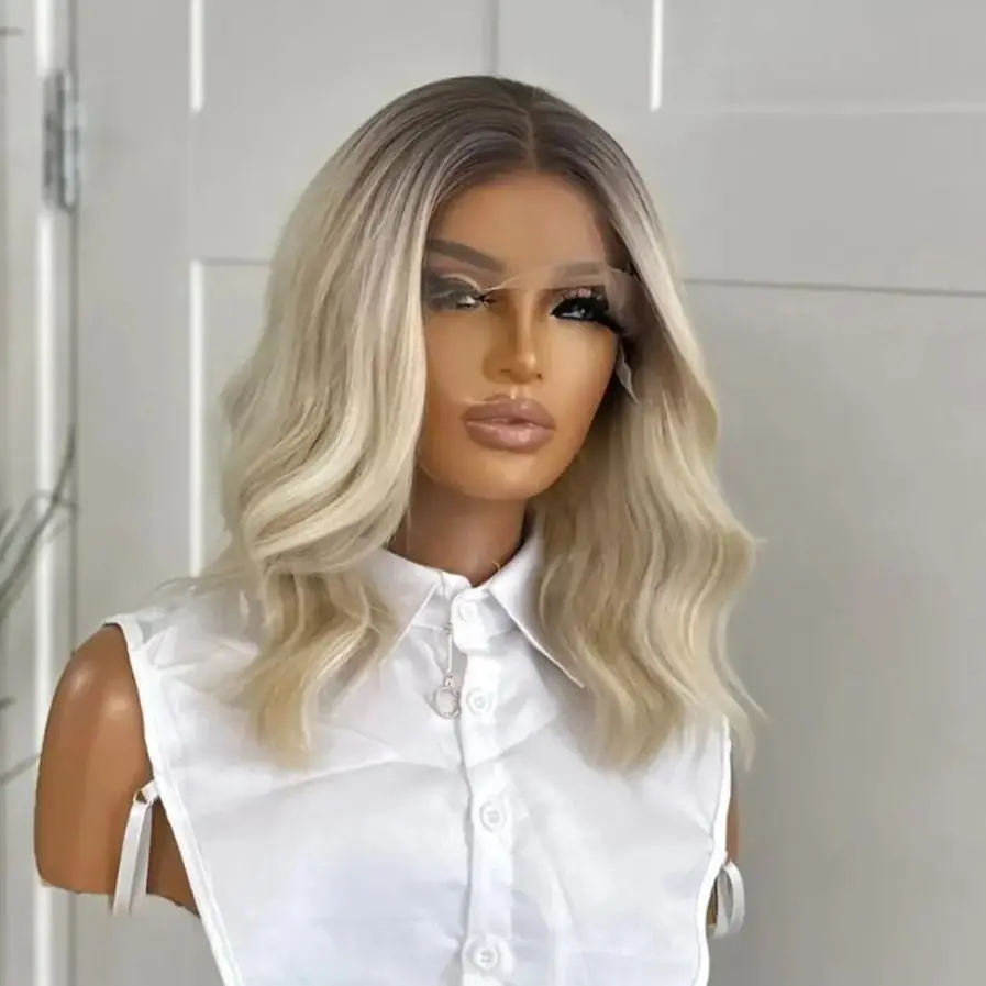 Omber Platinum Blonde Парики Женский Плечо Боб Объемная Волна Синтетические Кружевные Фронтальные Парики Для Женщин Высокое Качество Кружевной Топ Косплей Парик 
Omber Platinum Blonde Парики Женский Плечо Боб Объемная Волна Синтетические Кружевные Фронтальные Парики Для Женщин Высокое Качество Кружевной Топ Косплей Парик