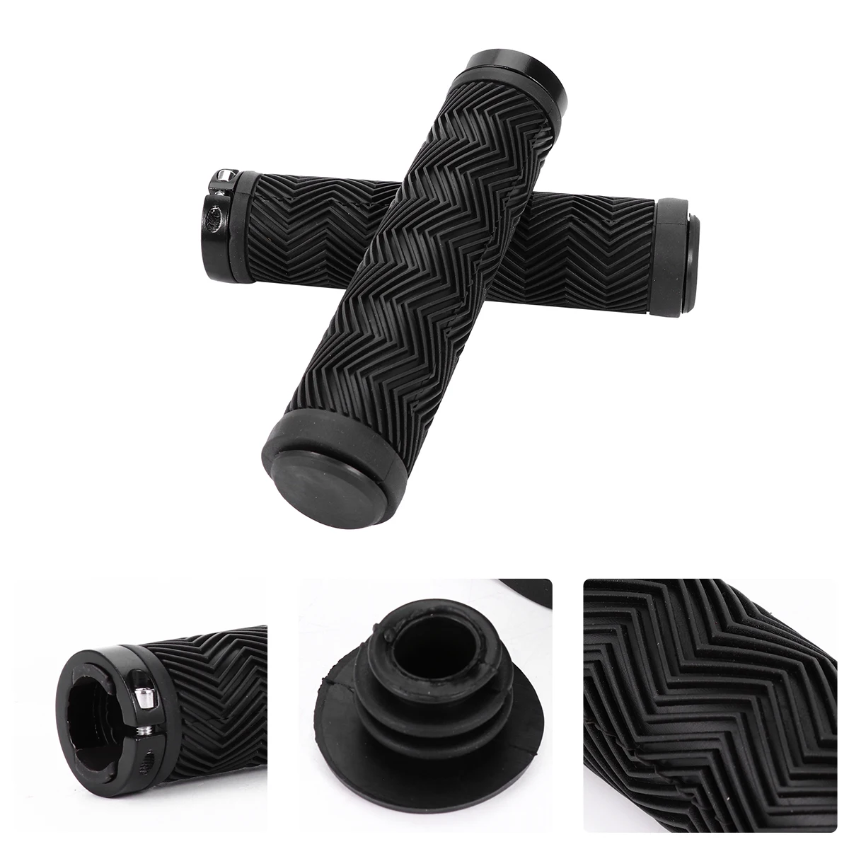 Rubber Anti-slip Bike Handle grips Black Durable Wave Shaped Relief Ergonomic Non-wear Resistant Cycling Mountain Bicycle
Rubber Anti-slip Bike Handle grips Black Durable Wave Shaped Relief Ergonomic Non-wear Resistant Cycling Mountain Bicycle