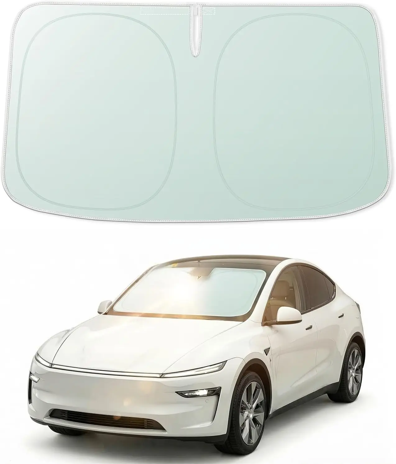 Double-Layer Car Windshield Sun Shade for Tesla Model Y/Model 3, 56.30''L*37''W
Double-Layer Car Windshield Sun Shade for Tesla Model Y/Model 3, 56.30''L*37''W