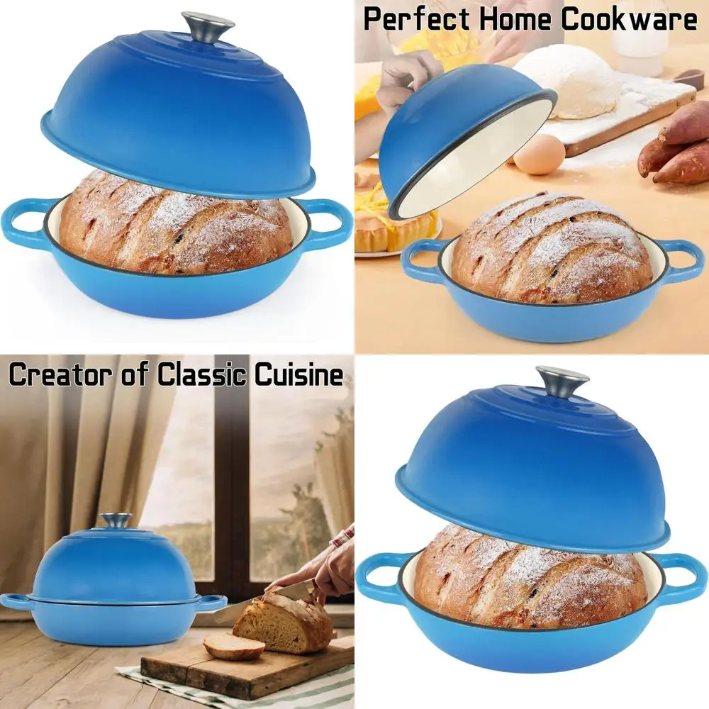 Enameled Cast Iron Bread Oven, Dutch Oven Pot with Lid, 10" Bread Dutch Oven for Sourdough Bread Baking, 6 Quarts Bread Pan with
Enameled Cast Iron Bread Oven, Dutch Oven Pot with Lid, 10" Bread Dutch Oven for Sourdough Bread Baking, 6 Quarts Bread Pan with
