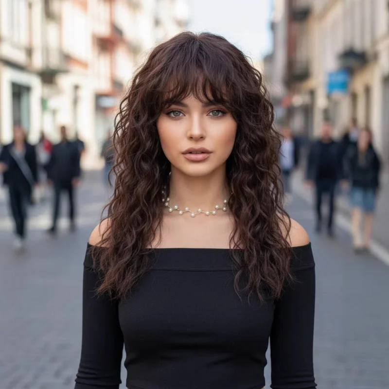 European American women's , long gray , curly wavy synthetic fiber black and brown wigs
European American women's , long gray , curly wavy synthetic fiber black and brown wigs