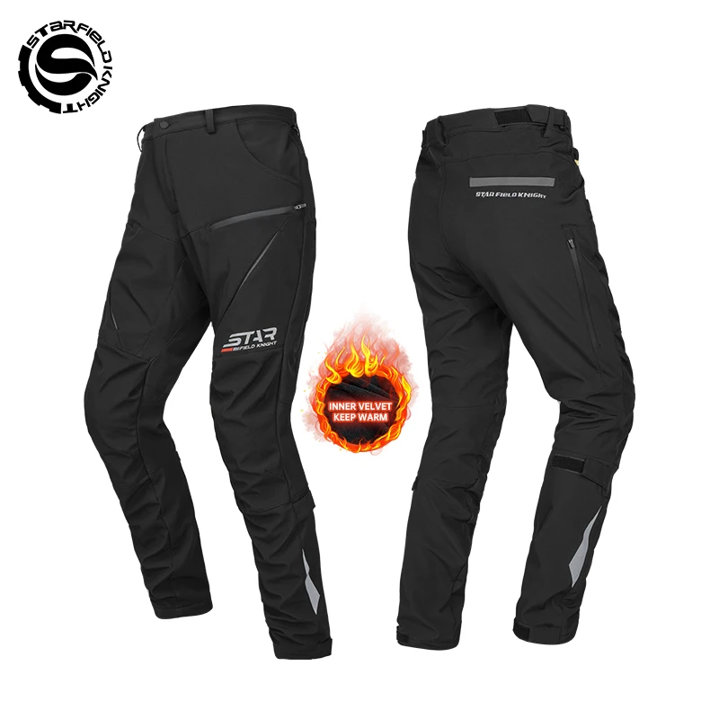SFK Windproof Splash-proof Winter Warm Motorcycle Pants Black New Men's Riding Trousers With CE Protection Equipment Accessories
SFK Windproof Splash-proof Winter Warm Motorcycle Pants Black New Men's Riding Trousers With CE Protection Equipment Accessories