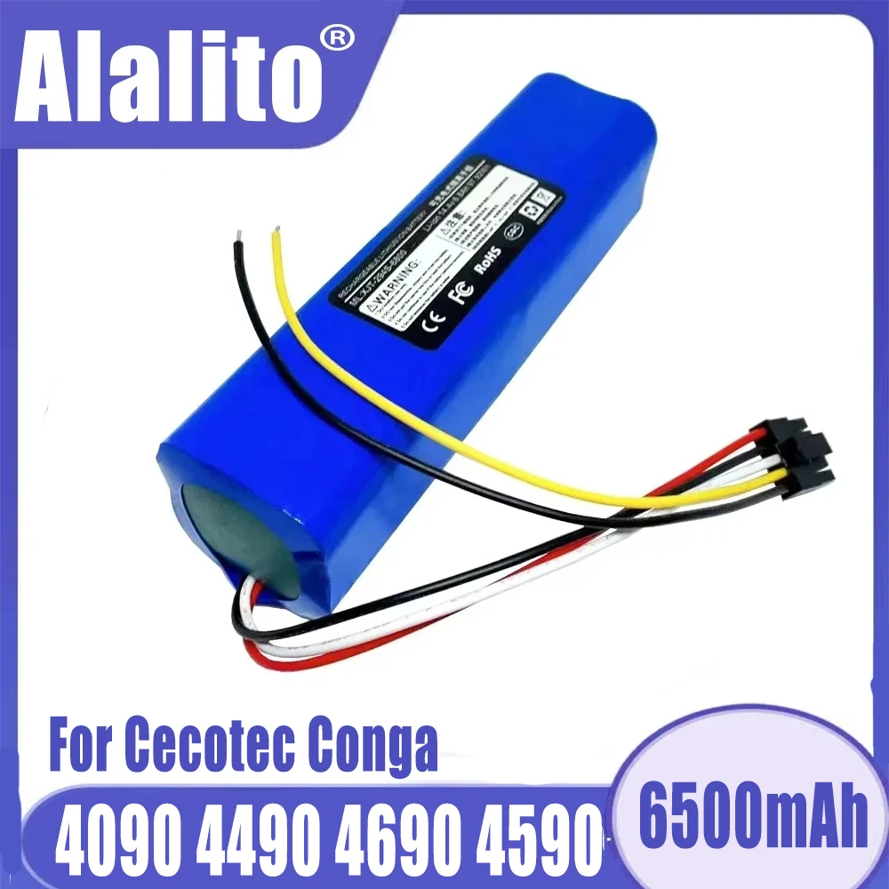 6500mAh Li-Ion для CECOTEC CONGA 4090 4490 4690 аксессуары для робота-пылесоса замена батареи
6500mAh Li-Ion для CECOTEC CONGA 4090 4490 4690 аксессуары для робота-пылесоса замена батареи