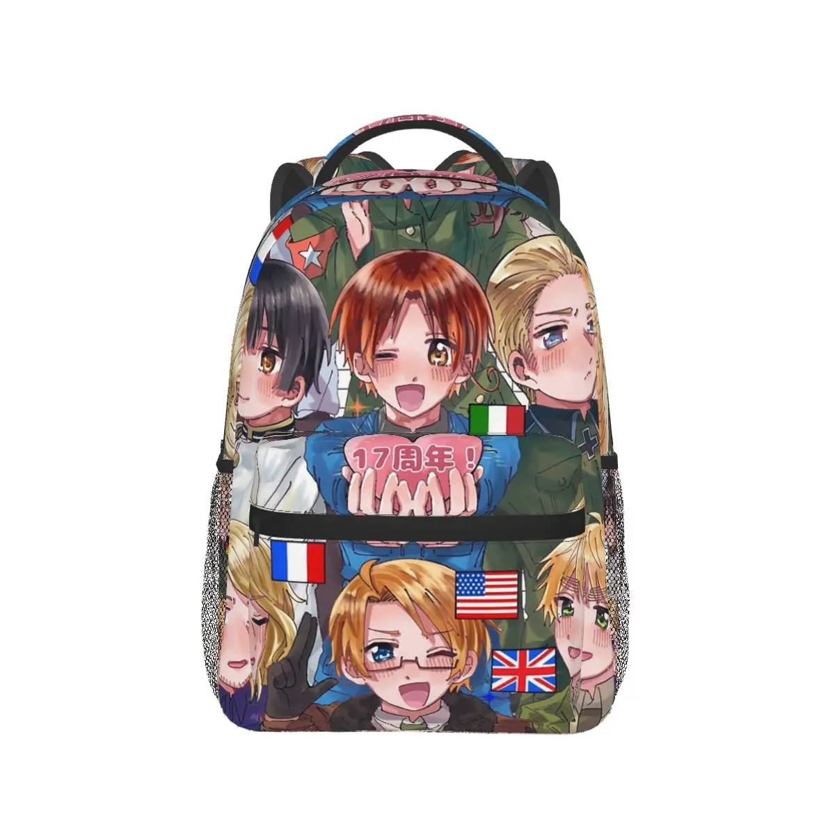 Hetalia Group World Stars Backpack Hot Sale Daypack Large Capacity Kids BookBag School Bag Shoulder Bags for Men Women
Hetalia Group World Stars Backpack Hot Sale Daypack Large Capacity Kids BookBag School Bag Shoulder Bags for Men Women