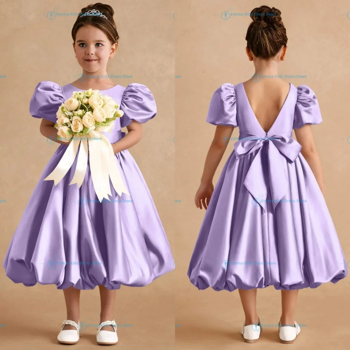Custom Simple Flower Girl Dress Satin Bow Bridesmaid Dress Pageant Wedding Children's Girl A-lineFirst Communion Dress
Custom Simple Flower Girl Dress Satin Bow Bridesmaid Dress Pageant Wedding Children's Girl A-lineFirst Communion Dress