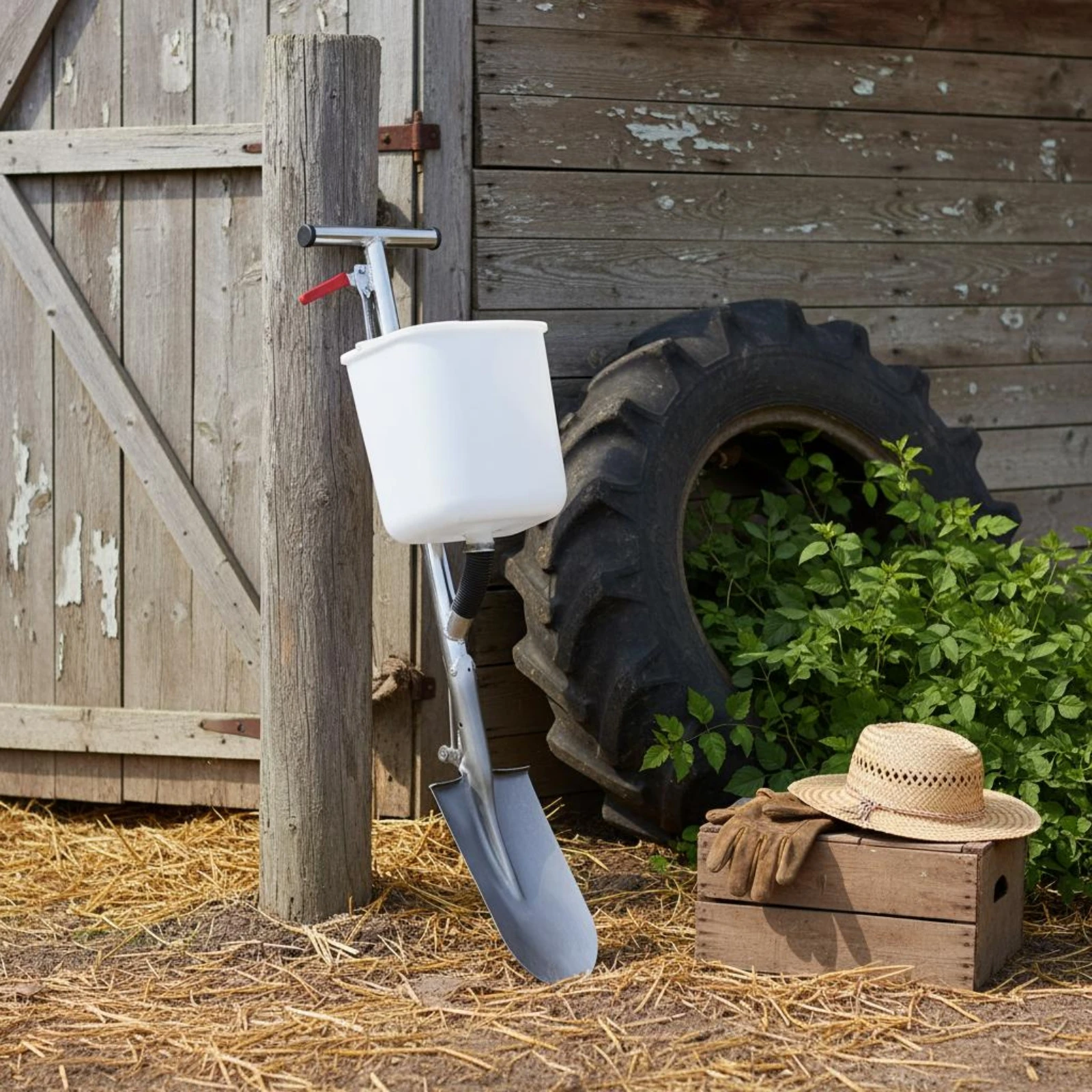 Backpack Fertilizer Applicator Lever-Operated Manual Fertilizer Injector Plastic Hopper Hopper Metal Handle for Farmers
Backpack Fertilizer Applicator Lever-Operated Manual Fertilizer Injector Plastic Hopper Hopper Metal Handle for Farmers