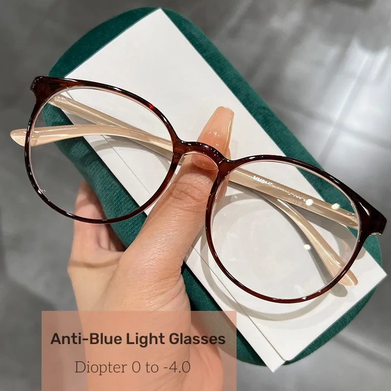 Anti-blue Light Myopia Glasses for Wowen Round Finished Eyewear Vintage Clear Lens Short-sighted Eyewear Diopter 0 to -4.0
Anti-blue Light Myopia Glasses for Wowen Round Finished Eyewear Vintage Clear Lens Short-sighted Eyewear Diopter 0 to -4.0