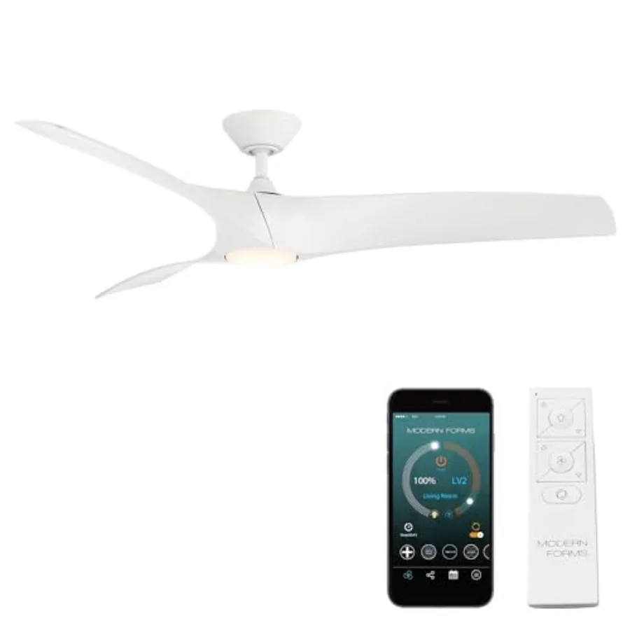 Smart indoor/outdoor ceiling fan for living room or patio, matte white ABS blades, 62in diameter, adjustable CCT LED light 2700
Smart indoor/outdoor ceiling fan for living room or patio, matte white ABS blades, 62in diameter, adjustable CCT LED light 2700