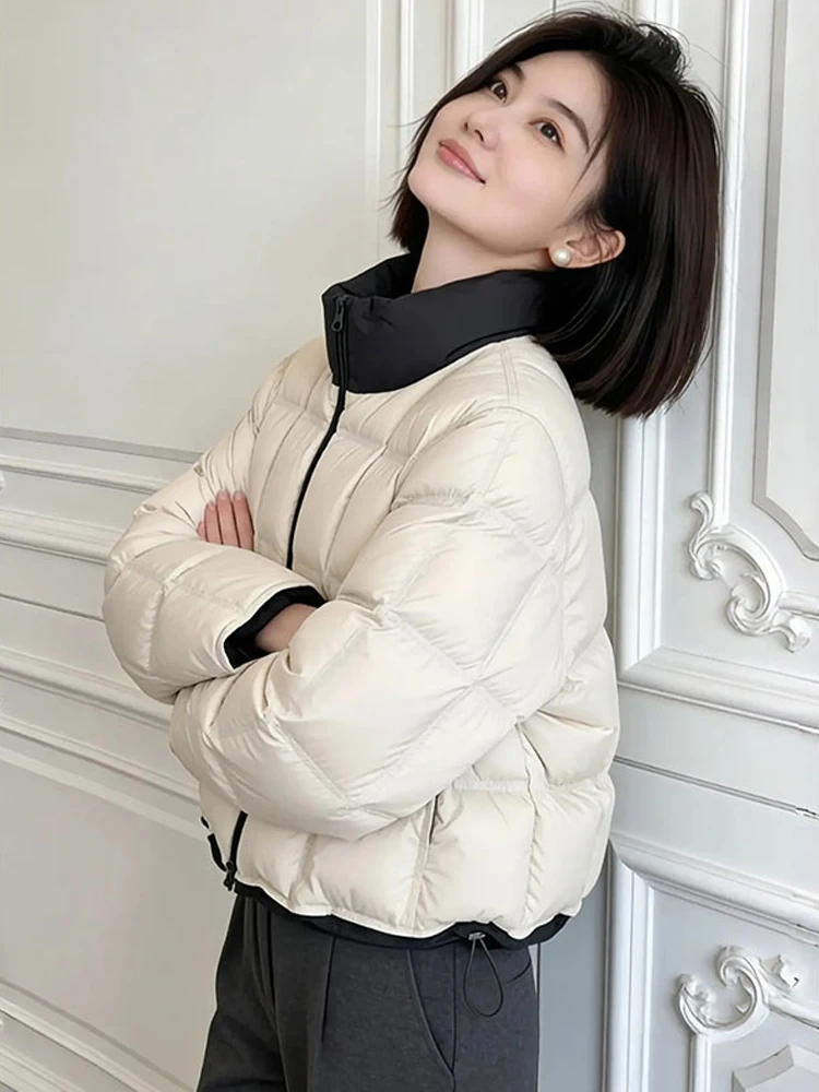 Women's Short Puffer Jacket Thickened Stand Collar Bread Style Cotton Coat Winter New Arrival Contrast Color Korean Version
Women's Short Puffer Jacket Thickened Stand Collar Bread Style Cotton Coat Winter New Arrival Contrast Color Korean Version