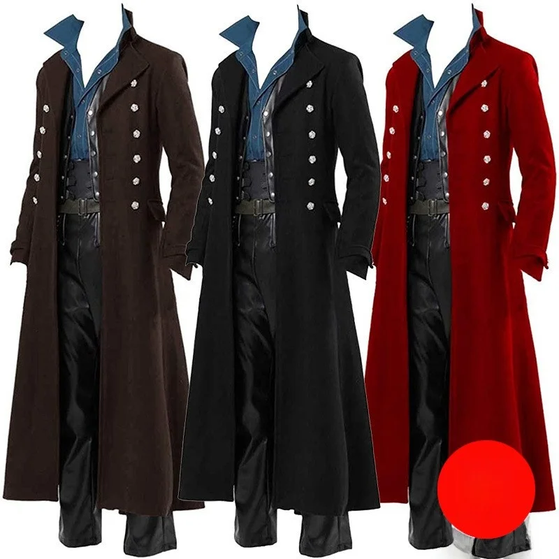 Steam Punk Style Long Coat Gothic Frog Jacket for Men Halloween Stage Costume New Arrival from Aomingshuan Fashion Brand
Steam Punk Style Long Coat Gothic Frog Jacket for Men Halloween Stage Costume New Arrival from Aomingshuan Fashion Brand