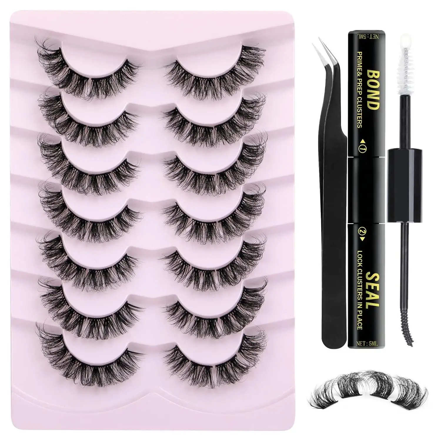 DIY eyelash extension kit, with eyelash adhesive and sealing and eyelash application tools, eyelash extension kit D curly single
DIY eyelash extension kit, with eyelash adhesive and sealing and eyelash application tools, eyelash extension kit D curly single