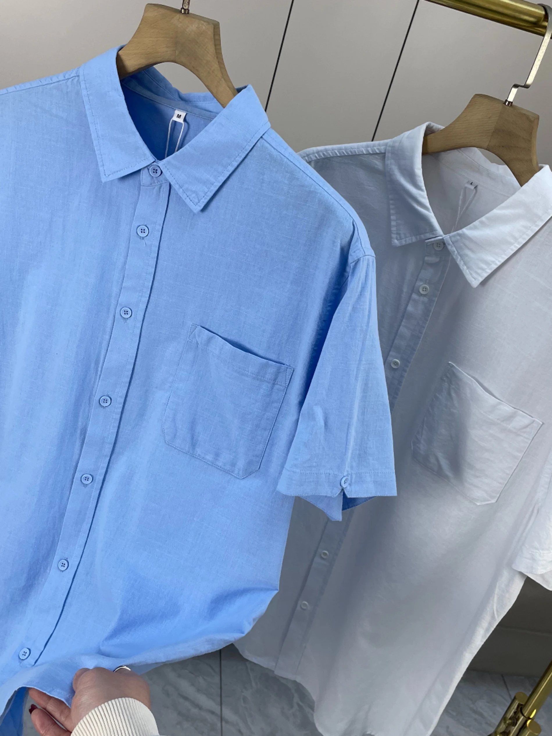 Natural Linen Casual Short Sleeve Shirt Men's Summer Pure Color Washed Cotton Linen Loose Fit Shirt NIAOXI Brand
Natural Linen Casual Short Sleeve Shirt Men's Summer Pure Color Washed Cotton Linen Loose Fit Shirt NIAOXI Brand