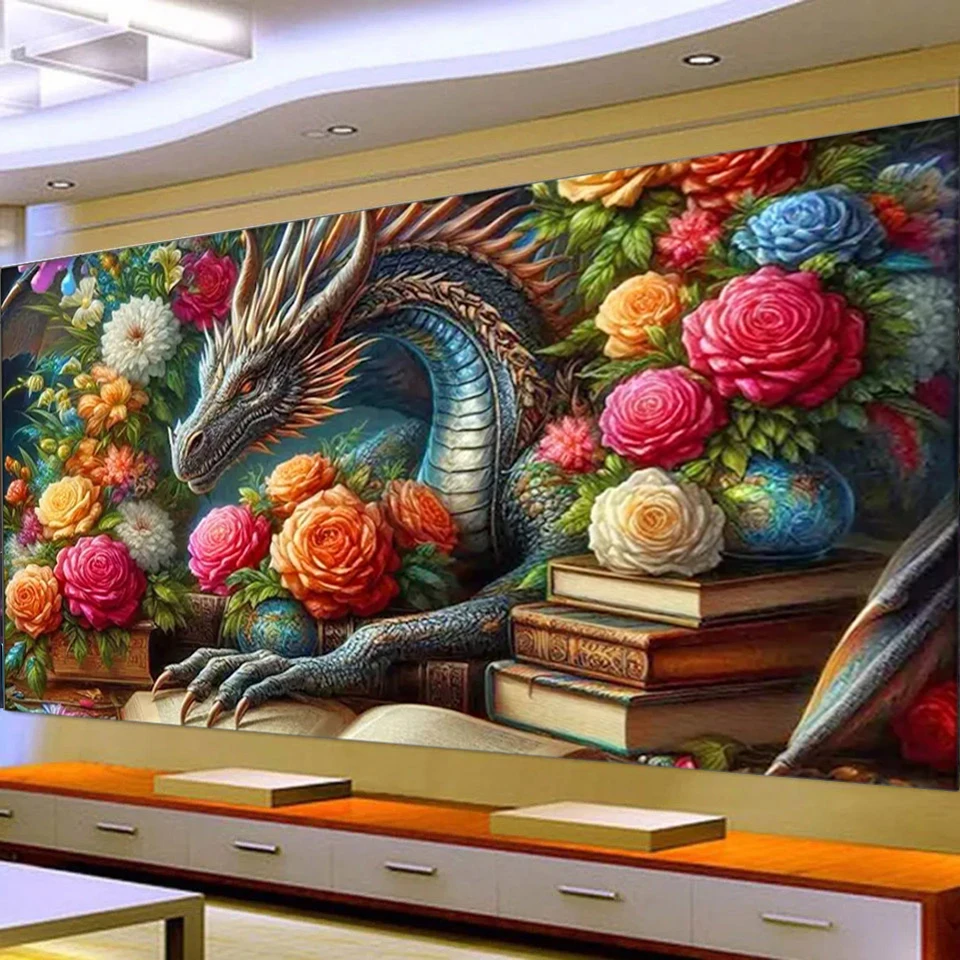 Fantasy Dragon Flowers Book Diy Diamond Art Full Square Round Diamond Painting Mosaic Animal Stitch Picture Home Decoration
Fantasy Dragon Flowers Book Diy Diamond Art Full Square Round Diamond Painting Mosaic Animal Stitch Picture Home Decoration 