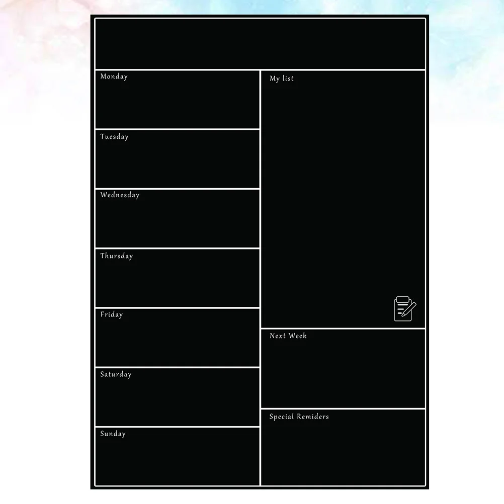 Weekly Planner Magnetic Board A3 Black Reusable Calendar Sheet For Fridge Metal Surfaces Schedule Organizer Calendar Memo 
Weekly Planner Magnetic Board A3 Black Reusable Calendar Sheet For Fridge Metal Surfaces Schedule Organizer Calendar Memo