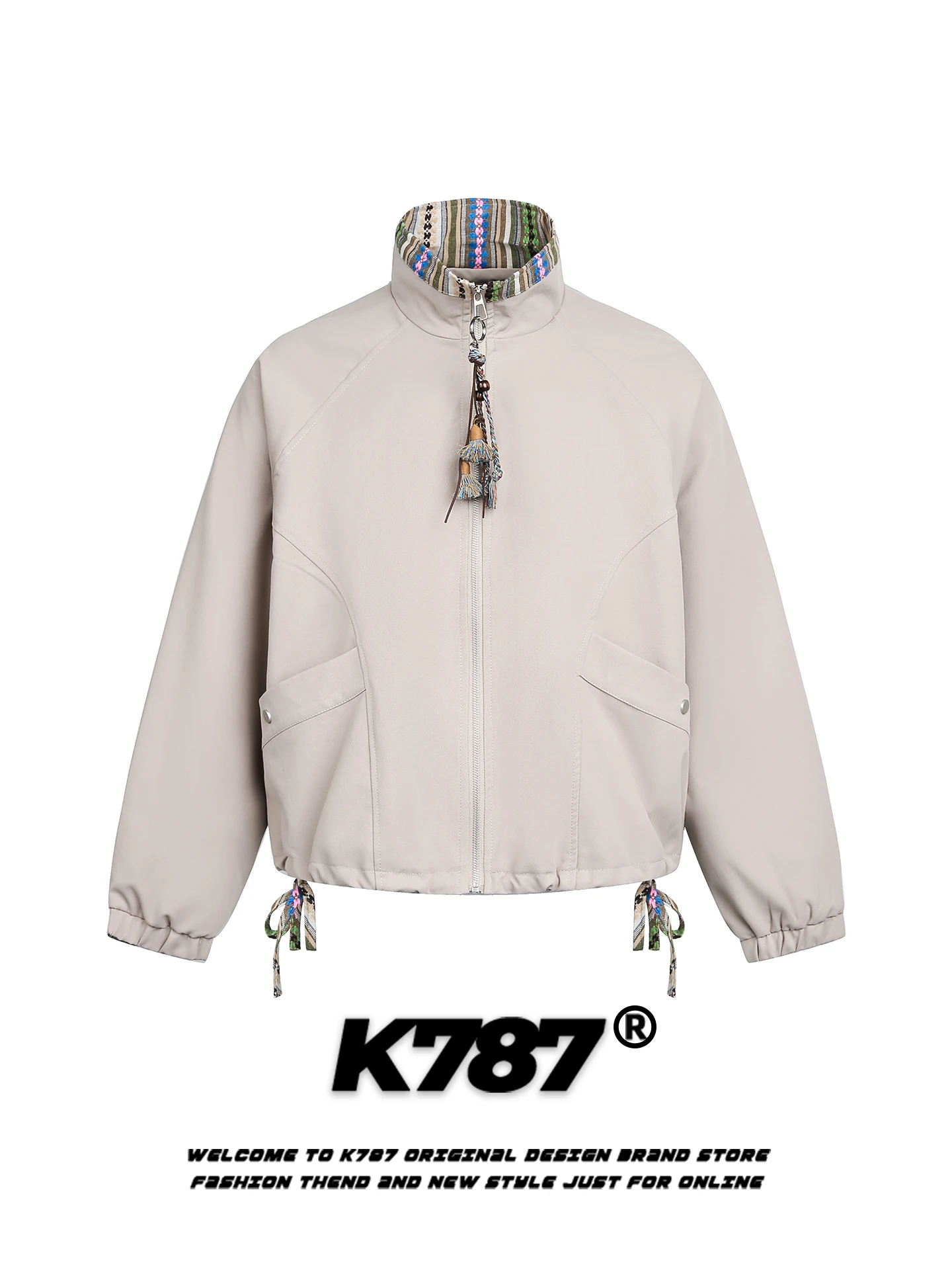 K787 American Ethnic Sle Stand Collar Jaet Loose Fit Spring Casual Color Blo Zipper Coat for Men And Women
K787 American Ethnic Sle Stand Collar Jaet Loose Fit Spring Casual Color Blo Zipper Coat for Men And Women