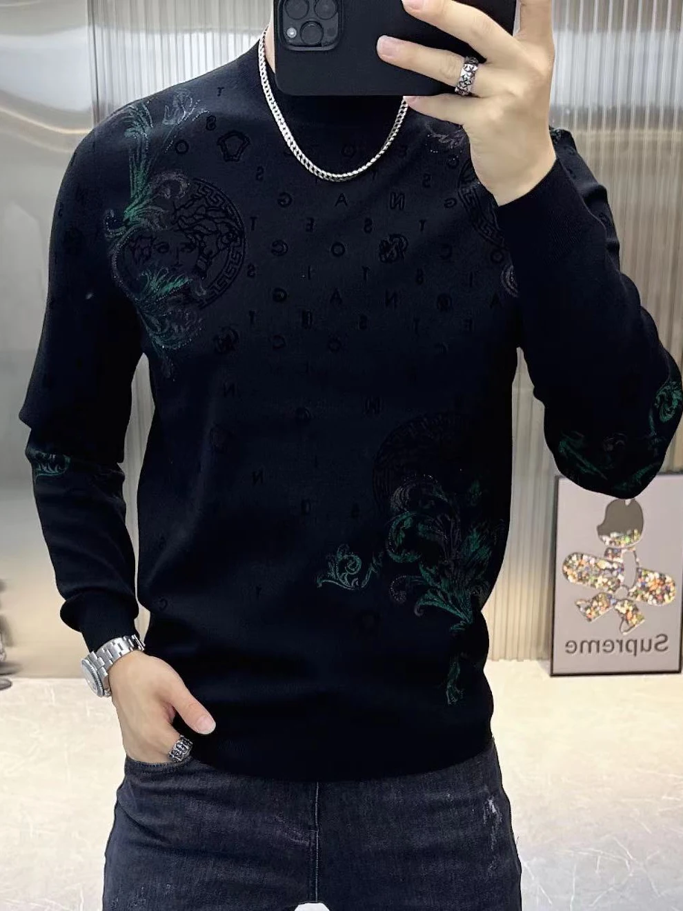 High-End Men's Faion round Ne Wool Sweater Long Sve Floing Knitted Base irt Autumn Winter Trend Youth Casual Wear
High-End Men's Faion round Ne Wool Sweater Long Sve Floing Knitted Base irt Autumn Winter Trend Youth Casual Wear