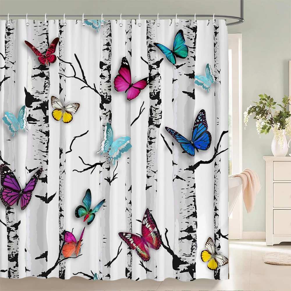 3D Butterfly flower print bathroom shower curtain polyester waterproof curtain home decoration curtain with hook 180x200cm
3D Butterfly flower print bathroom shower curtain polyester waterproof curtain home decoration curtain with hook 180x200cm