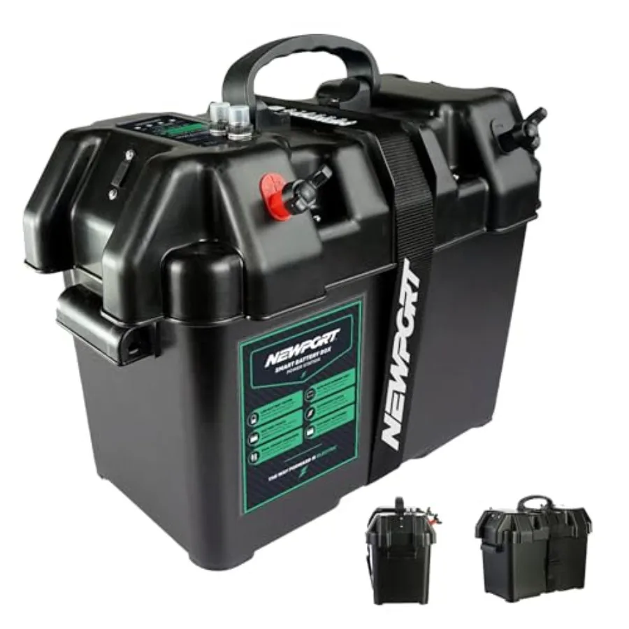 Newport Trolling Motor Smart Battery Box Power Center with USB and DC Ports, Medium: marine application, ABS plastic, black, wa
Newport Trolling Motor Smart Battery Box Power Center with USB and DC Ports, Medium: marine application, ABS plastic, black, wa