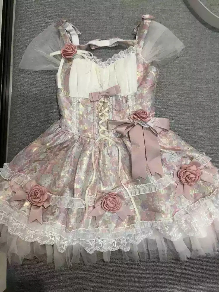 Korean Style Sweet Fairy Sleeveless Lolita Dress Women Y2k Floral Lace Bow Princess Dresses Fashiom Cute Birthday Party Dresses
Korean Style Sweet Fairy Sleeveless Lolita Dress Women Y2k Floral Lace Bow Princess Dresses Fashiom Cute Birthday Party Dresses