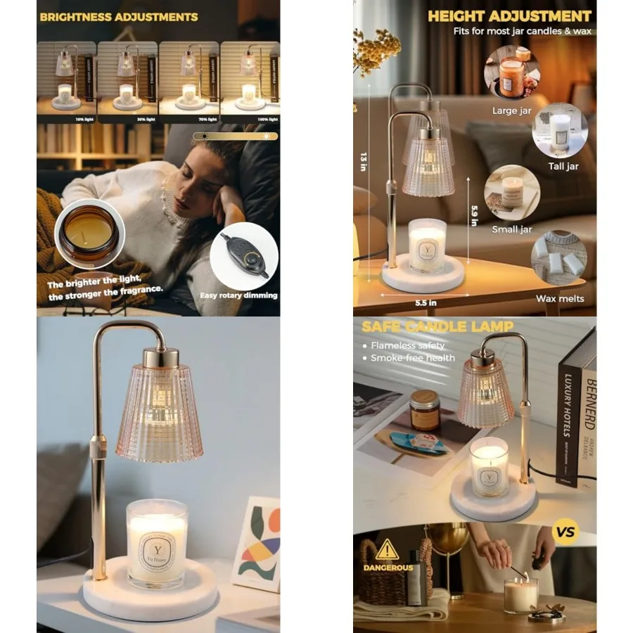 Candle Warmer Lamp with Timer Dimmable, Birthday Gifts for Women Mom, House Warming Gifts New Home Decor, Wax Melt Warmer for J
Candle Warmer Lamp with Timer Dimmable, Birthday Gifts for Women Mom, House Warming Gifts New Home Decor, Wax Melt Warmer for J
