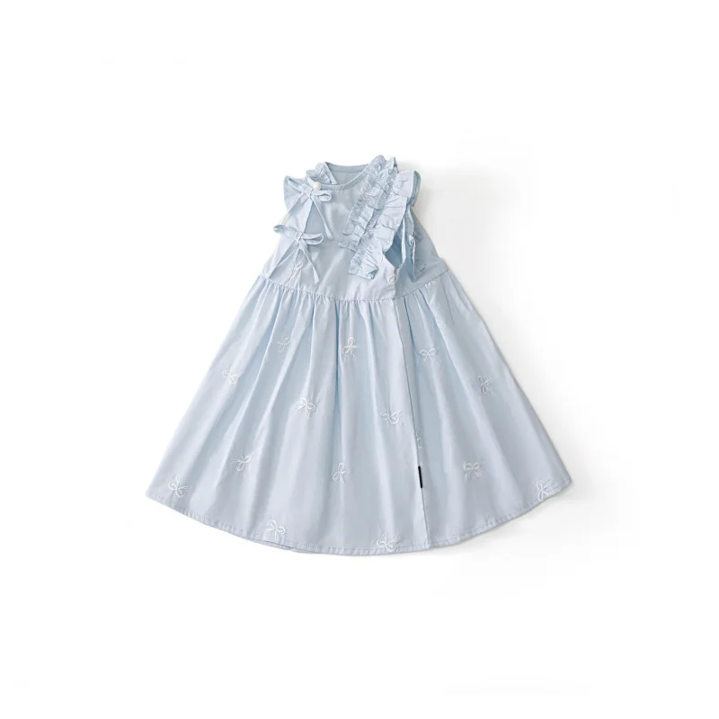 Girls' Bowknot Dress2025Summer Sleeveless Embroidered Princess Dress for Little Girls Korean Style Summer Dress
Girls' Bowknot Dress2025Summer Sleeveless Embroidered Princess Dress for Little Girls Korean Style Summer Dress
