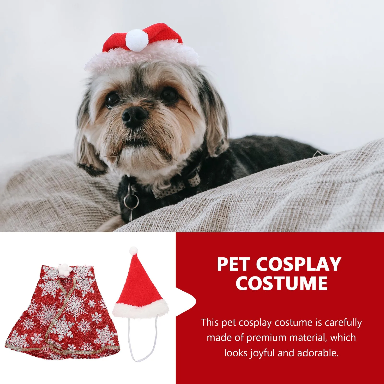 Funny Cat and Dog Clothes Christmas Hat Cloak Suit Pet Costume Cosplay Adorable Interesting Clothing Party
Funny Cat and Dog Clothes Christmas Hat Cloak Suit Pet Costume Cosplay Adorable Interesting Clothing Party