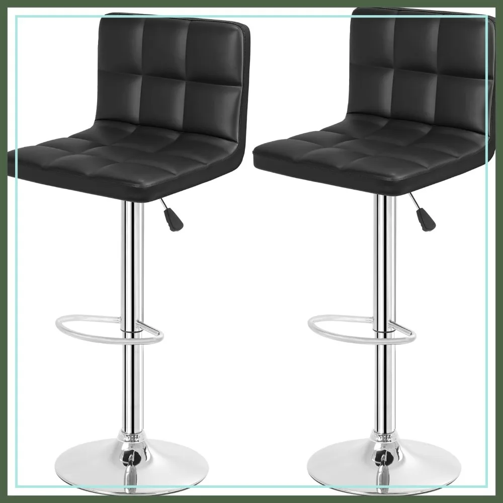 Adjustable PU Leather Swivel Barstools Set of 2 with Back and Footrest, Counter Height for Bar Kitchen Dining Room
Adjustable PU Leather Swivel Barstools Set of 2 with Back and Footrest, Counter Height for Bar Kitchen Dining Room