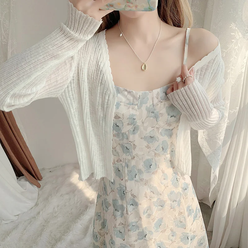 Sun Protection ort Knitted Ice Silk Air Conditioning Cardigan Women's Summer Thin Outerwear with Strap Dr oulder awl
Sun Protection ort Knitted Ice Silk Air Conditioning Cardigan Women's Summer Thin Outerwear with Strap Dr oulder awl