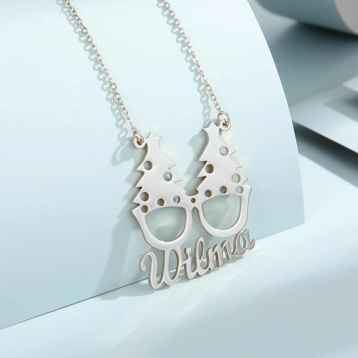 1pc Personalized Christmas Tree Star Letter Blessing Necklace, Customized English Name Pendants
1pc Personalized Christmas Tree Star Letter Blessing Necklace, Customized English Name Pendants