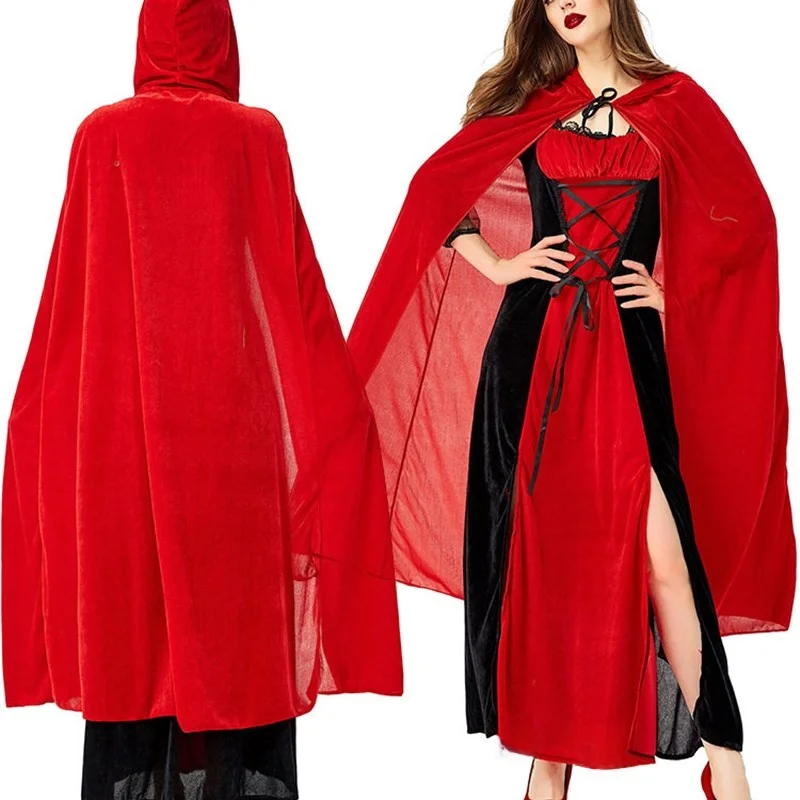 Adult Halloween Costume Men's Women's Witch Death God Robe Little Red Riding Hood Cosplay Queen Outfit Stage Costume
Adult Halloween Costume Men's Women's Witch Death God Robe Little Red Riding Hood Cosplay Queen Outfit Stage Costume