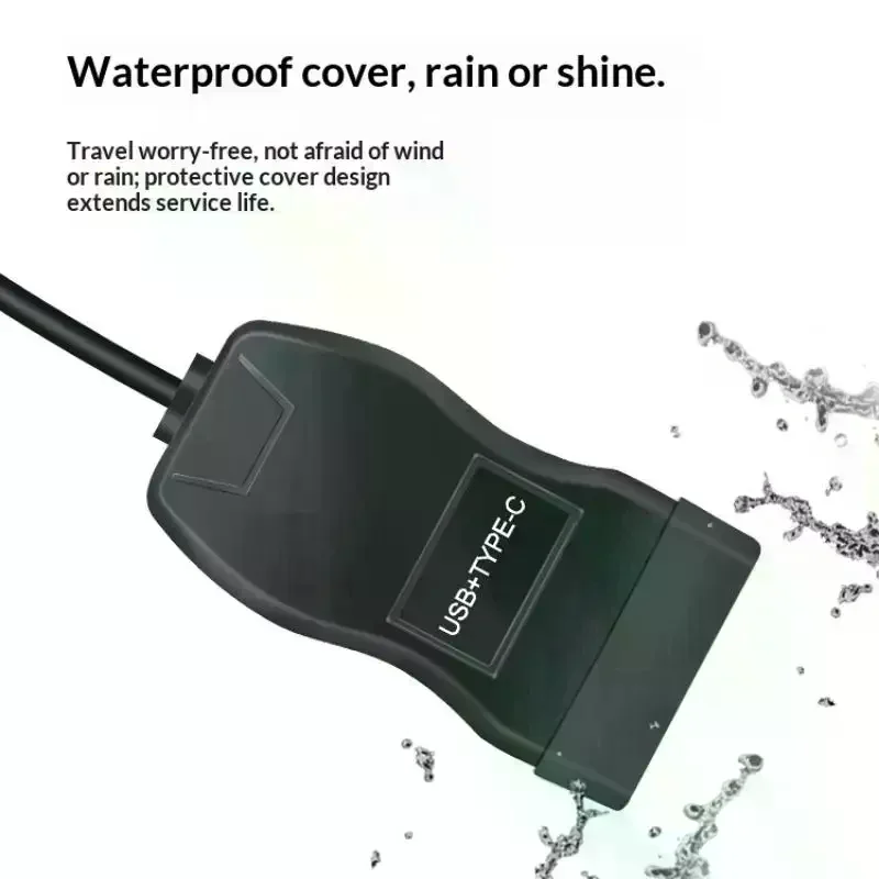 Водонепроницаемое зарядное устройство USB QC3.0 для мотоцикла с портом Type-C и цифровым вольтметром для мобильных телефонов
Водонепроницаемое зарядное устройство USB QC3.0 для мотоцикла с портом Type-C и цифровым вольтметром для мобильных телефонов