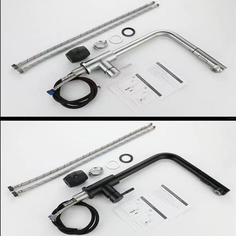 Nozzle Faucets G3/8 Stainless Steel Hot Cold Wate Mixer Tap Deck Kitchen Sink Faucet Pull Out Flexible 2 Modes Stream & Sprayer
Nozzle Faucets G3/8 Stainless Steel Hot Cold Wate Mixer Tap Deck Kitchen Sink Faucet Pull Out Flexible 2 Modes Stream & Sprayer
