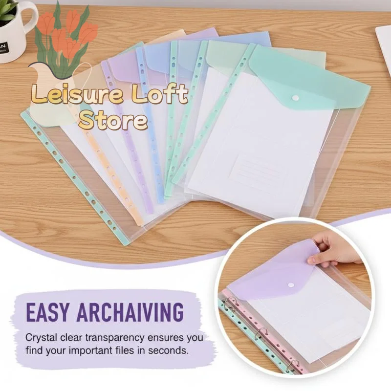 High Capacity Transparent File Organizer with Binder Pockets for School Office A4 Paper Holder Document Management
High Capacity Transparent File Organizer with Binder Pockets for School Office A4 Paper Holder Document Management