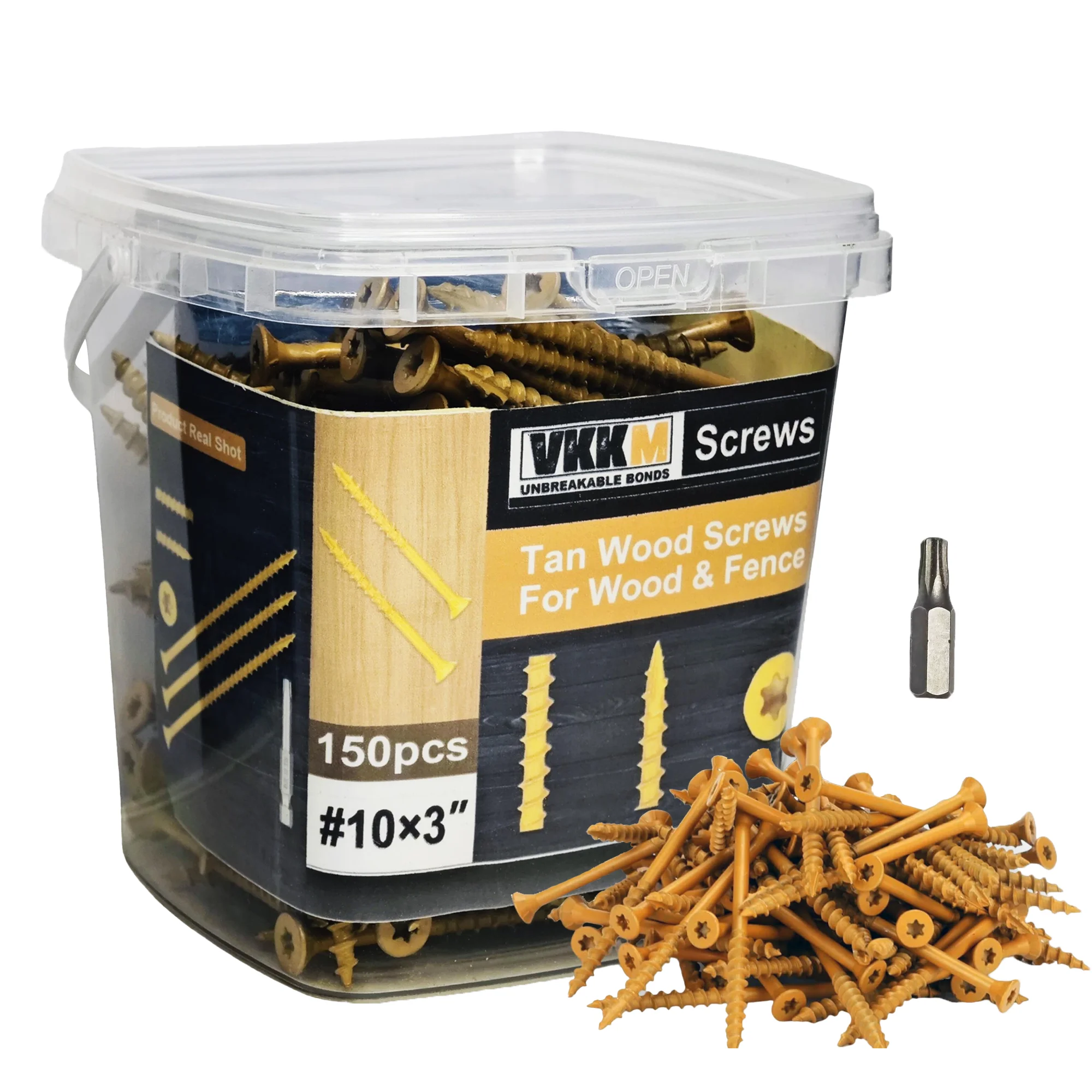 VKKM #10x3" 150Pcs Screws w/T25 Bit! ASTM B695 Compliant Yellow Zinc, Carbon Steel Torx for Seismic Zone Construction
VKKM #10x3" 150Pcs Screws w/T25 Bit! ASTM B695 Compliant Yellow Zinc, Carbon Steel Torx for Seismic Zone Construction