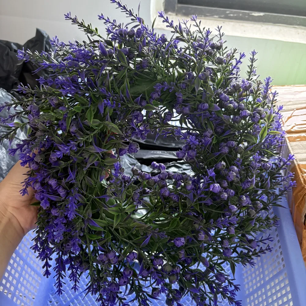 Lifelike Artificial Lavender Wreath Vivid Colors Handmade Fake Flower Wreath Fresh Plastic Lavender Floral Wreath
Lifelike Artificial Lavender Wreath Vivid Colors Handmade Fake Flower Wreath Fresh Plastic Lavender Floral Wreath