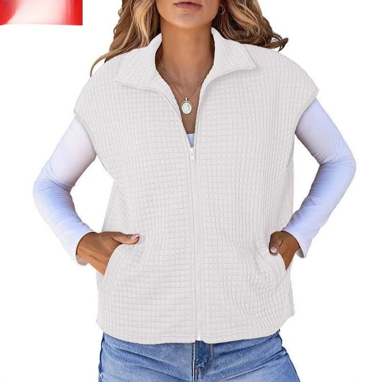 Women's Sport Shirt with Pockets Zipper Neckline Sleeveless Oversize Casual Wear Polyester Material Loose Fit Mid-Length
Women's Sport Shirt with Pockets Zipper Neckline Sleeveless Oversize Casual Wear Polyester Material Loose Fit Mid-Length