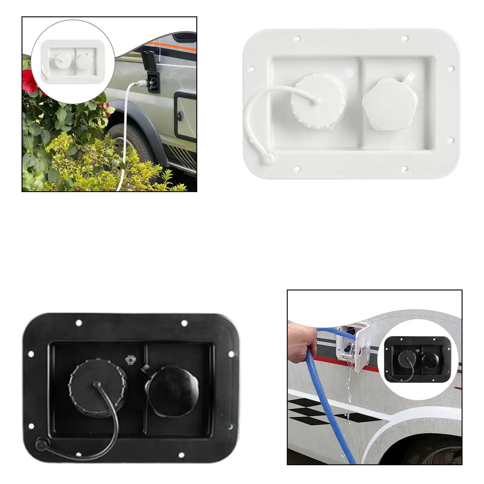 Motorhome Water Inlet Double Fill Hatch Plastic Gravity City Water Fill Accessories for RV Tank Setup
Motorhome Water Inlet Double Fill Hatch Plastic Gravity City Water Fill Accessories for RV Tank Setup